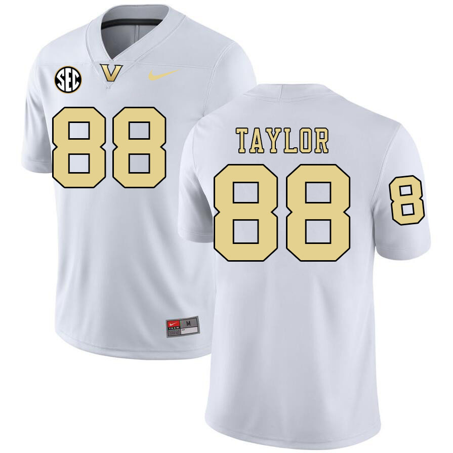 Brock Taylor Jersey,Vanderbilt Commodores #88 Brock Taylor Football Jersey,Uniforms-White 2024 Brock Taylor Jersey,Vanderbilt Commodores #88 Brock Taylor Football Jersey,Uniforms-White 2024